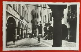 Lugano 1927 - Via Pessina, belebt