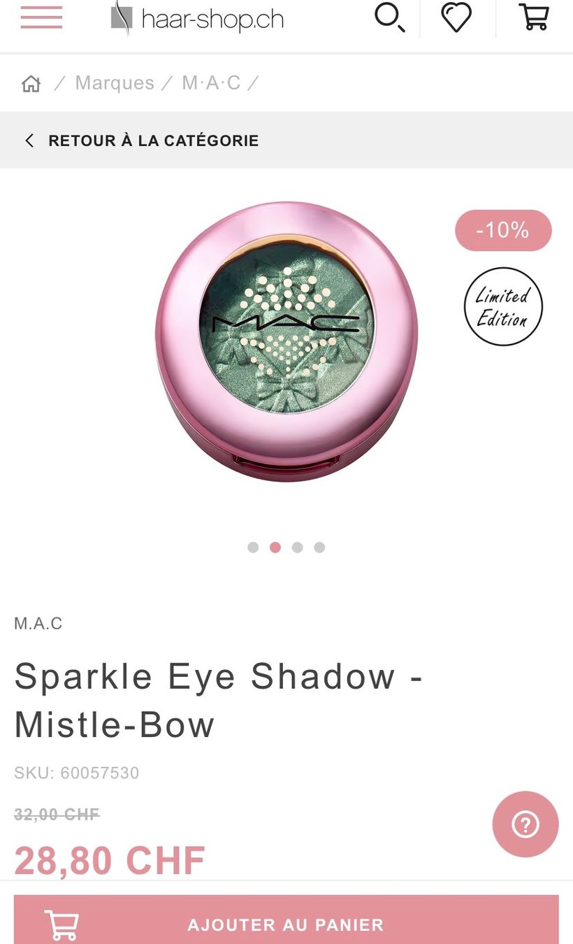 Mac Cosmetics Make-up: MAC Sparkle Eye Shadow ,Ladenpreis CHF32.00,limitiert, NEU – Nuovo e nell'imballaggio originale da Zürich venduto da deruja 9