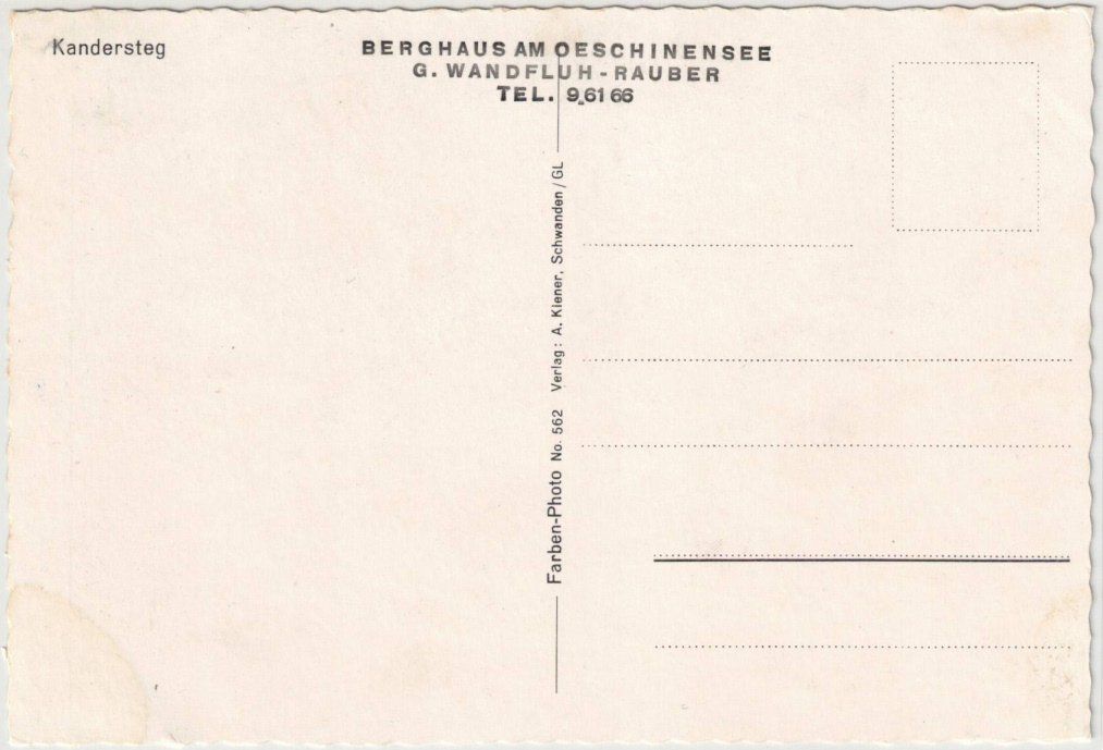 Cartoline postali: Kandersteg - Sessellift Oeschinen – Usato da Binningen venduto da Mountainrider 1