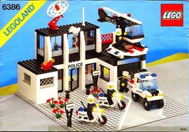Lego 6386 Polizeistation / Police Command Base (1986) RAR!