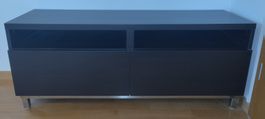 TV-Board IKEA schwarz mit zwei Schubladen