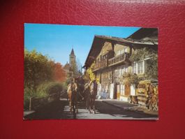 Brienz Bern Dorfpartie mit Pferdewagen (999)
