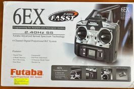 Futaba T6 EX Sender mit Akku, Empfänger, Sendegurt&Ladegerät