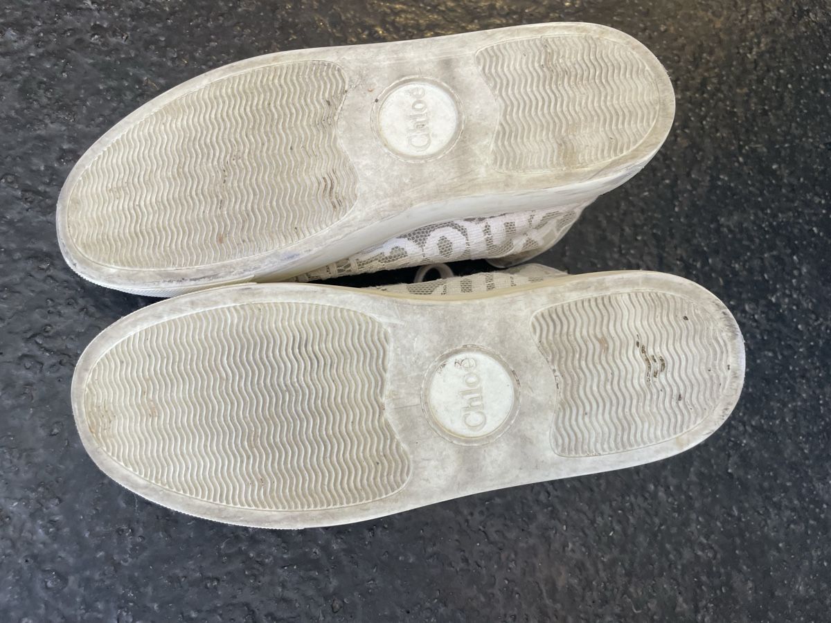 Chloé Scarpe da donna: Chloe Stoff Turnschuhe cremeweiss – Usato da Windisch venduto da rascale 3