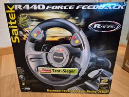 Saitek R440 Force Feedback Racing Wheel - Top Zustand!