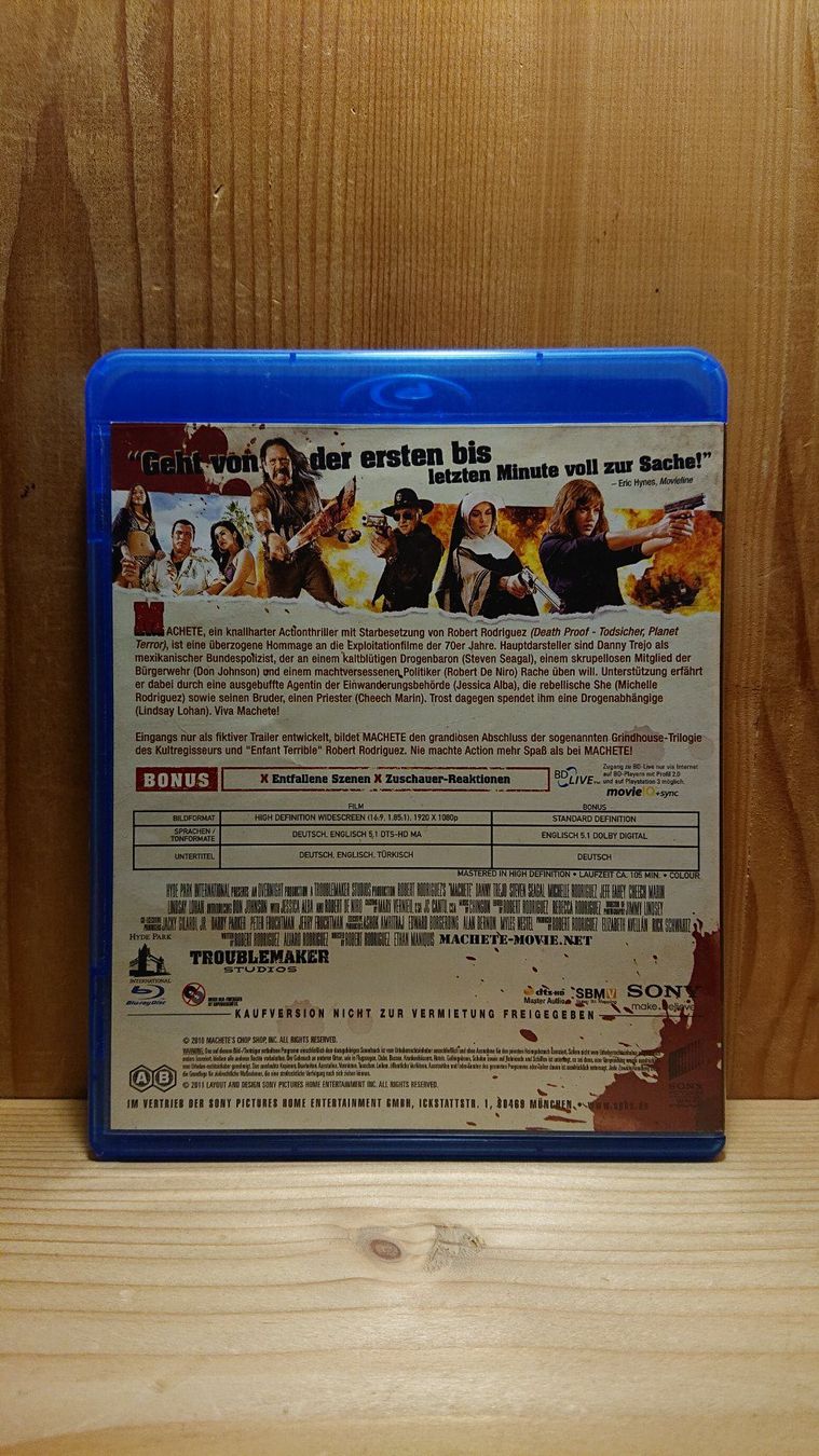 Tutti i DVDs: MACHETE Blu-Ray mit Danny Trejo – Usato da Wilderswil venduto da Exebub 1
