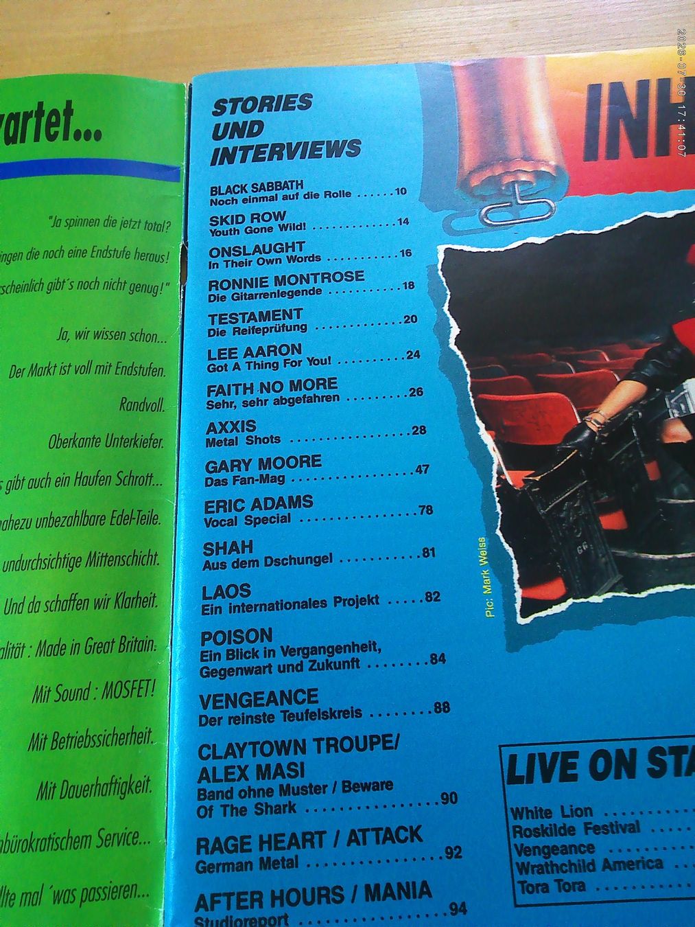 Riviste & Magazine: METAL HAMMER 17/89 - BLACK SABBATH Sodom MSG Testament – Usato da Zofingen venduto da mooni89 2