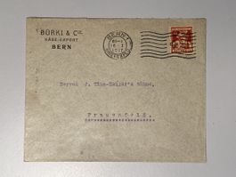 Pro Juventute 1917 Briefumschlag, gest. Bern/ Frauenfeld
