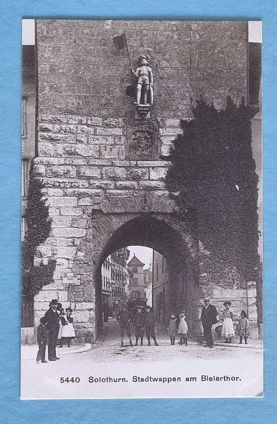 Cartes postales: Solothurn - Bielthor  mit Stadtwappen - alte Ansichtskarte – D'occasion à Rothrist par RROENK