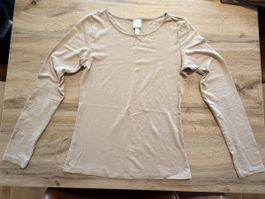 Damen Langarmshirt Beige Grösse S – Top Zustand!
