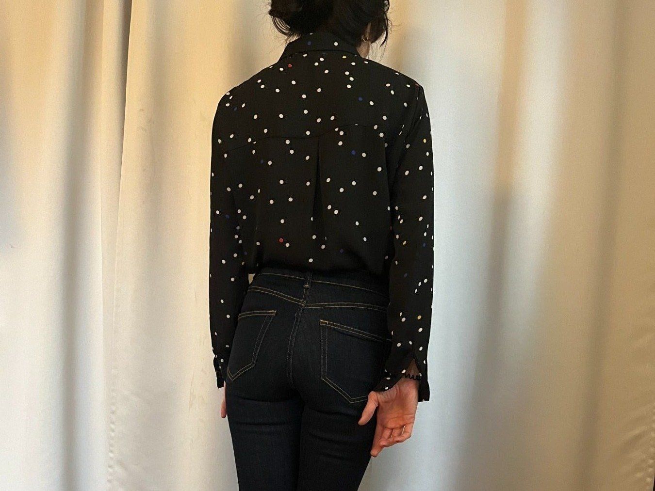 Camicette: IDYLLIC Polka Dot Bluse mit Konfettipunkten Gr. 34 – Usato da Zürich venduto da Vreni007 1