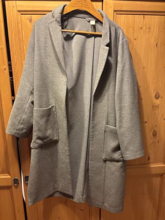 Manteau H&M Gris Chiné Taille 36 - Idéal pour l'automne