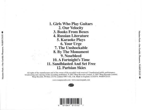 CD: Maxïmo Park – Our Earthly Pleasures – Usato da St.Gallen venduto da jalamusic 1