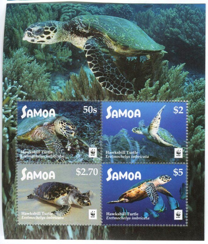 Tutti i francobolli: Block "Schildkröten". Samoa. – Nuovo e nell'imballaggio originale da Basel venduto da Butsch5