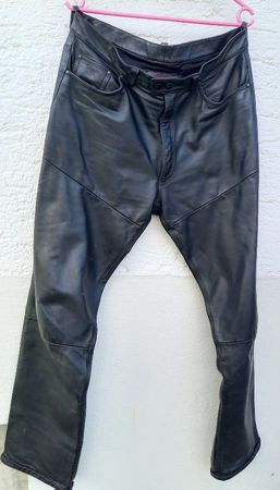 Herren Leder Töffhose