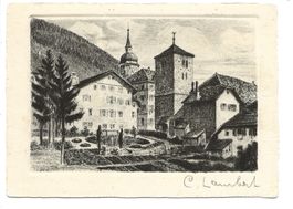 St. Imier (BE) Tour de la Reine Berthe Radierung von Lambert
