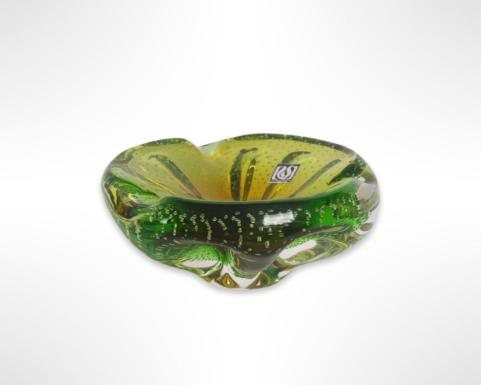 Sizikato Aschenbecher Kristallglas 10,2 Cm - Farbiger Glas Aschenbecher