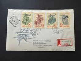 Flugpost Ungarn mit Erstagsstempel 1958 rar   (R905)