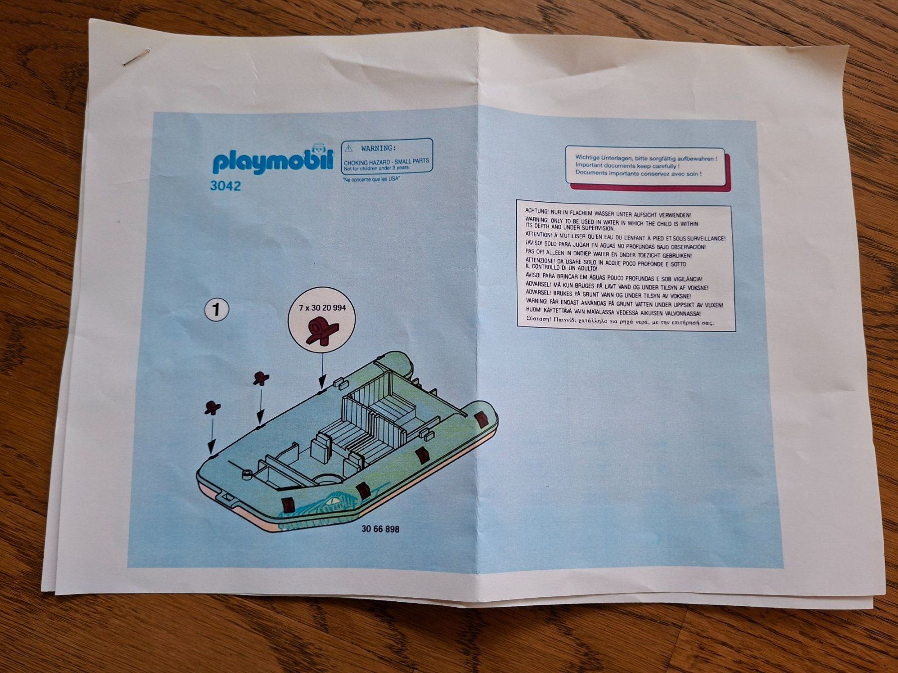 Playmobil Giocattoli: Playmobil Set Nr. 3042 - Schlauchboot – Usato da Hirzel venduto da larissagschwend 2