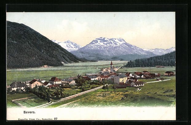 Cartoline postali: AK Bevers, Ortsansicht mit Kirche – Usato da Berlin venduto da bartko-reher