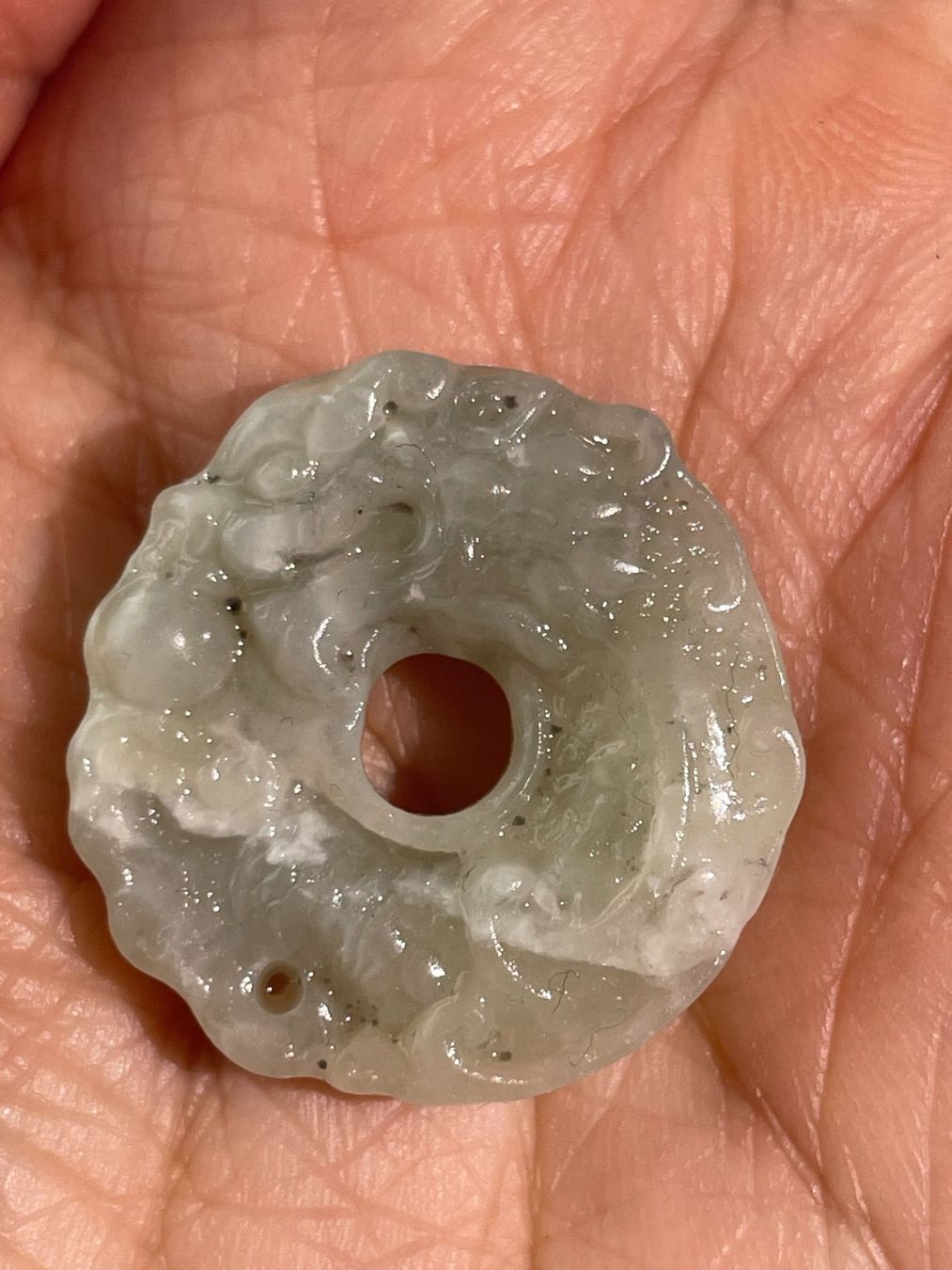 Ciondoli: Echte chinesische -Jade Drache Pi-Scheibe Ca.2.3-2.8cm – Nuovo (secondo la descrizione) da Schiers venduto da sisikristall 3