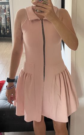 Kleid rosa Grösse M Kragen Reissverschluss guter Zustand