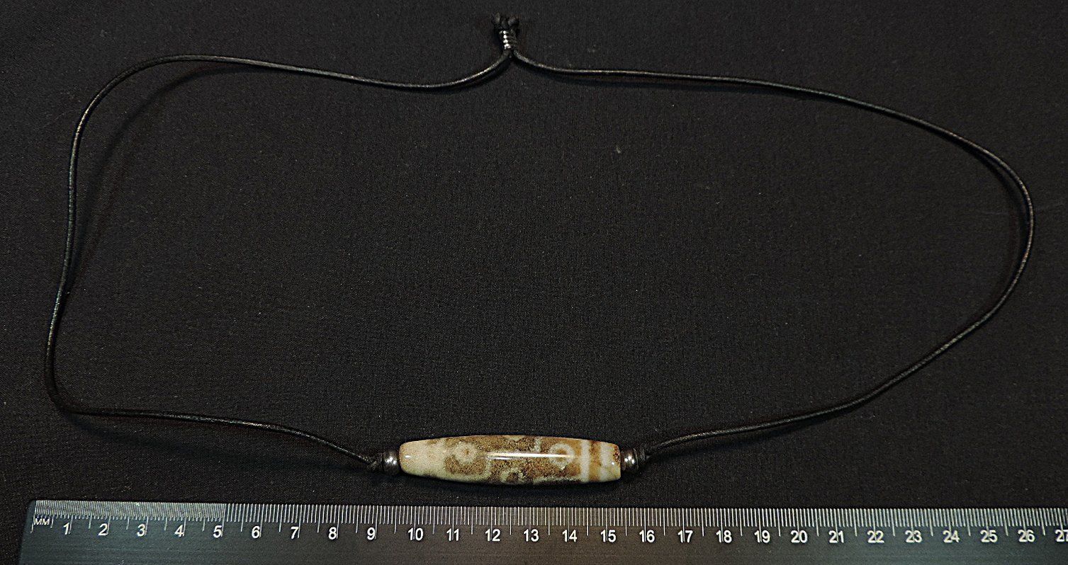 Anhänger: Dzi-Perlen Halskette, Achat Schmuck Stein – Gebraucht aus Duggingen von roterbambus 6