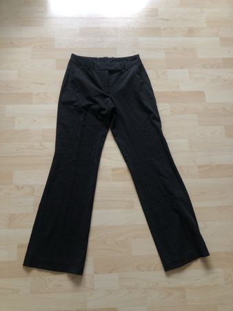Elegante Damen Stoffhose Gr. 34 schwarz gestreift Büro