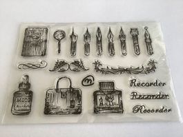 Clear Stamp Silikon Stempel Schreiben Silikonstempel