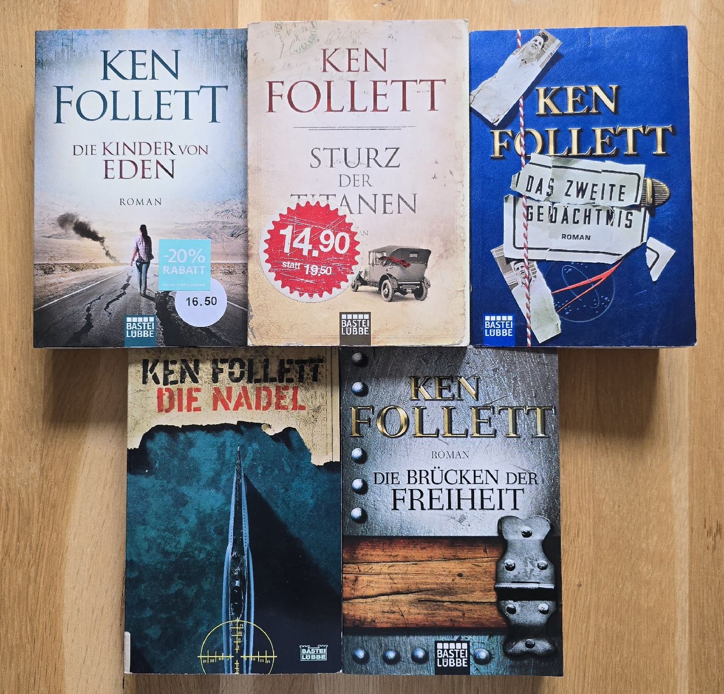 Bücher: 5 Bücher von Ken Follett – Gebraucht aus Saland von kar_gt2x