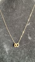 18k Rosegold Halskette mit zwei Ringen,ungetragen!