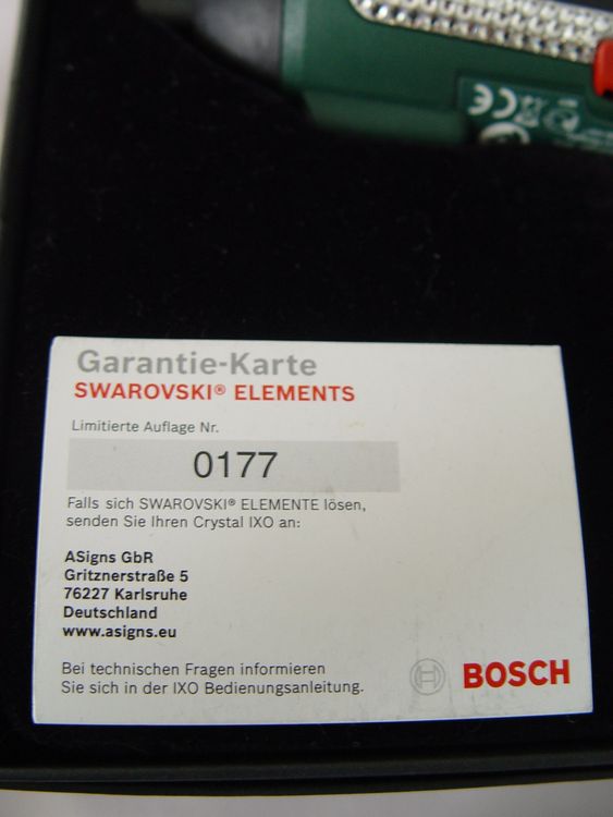 Bosch Alle Werkzeuge: Limited Edition Swarovski Bosch Ixo Akku Schrauber – Neu (gemäss Beschreibung) aus Dietikon von your-2nd-chance 1