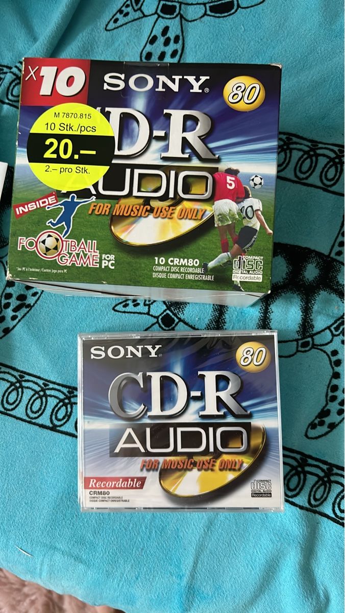 CD & DVD-Rohlinge: SONY CD-R 80 Audio 13 Stk. – Neu und originalverpackt aus Rüti ZH von Masken