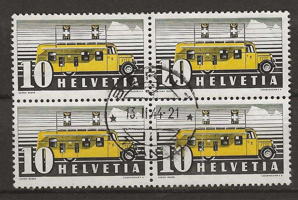 Alle Briefmarken: b0210y - Poste automobile 1937 Papier bleu/rouge B4 obl. – Gebraucht aus Trélex von Phil_Albert