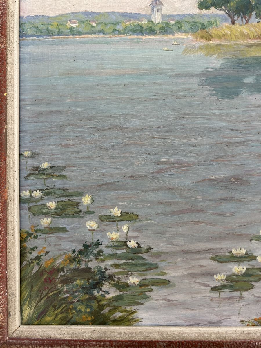 Tableaux:  Ölgemälde K. Kellermann Lengwiler Weiher – D'occasion à Kreuzlingen par Pix66 4