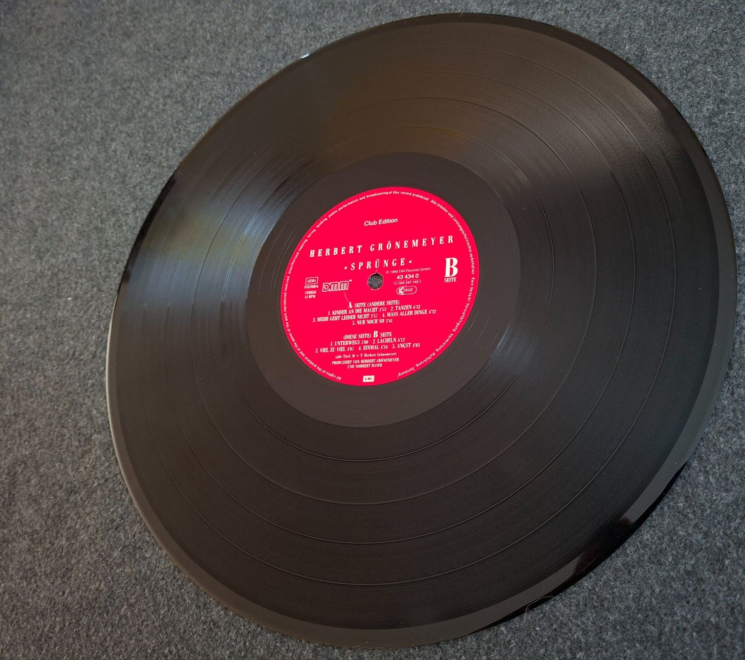 Dischi in vinile: Herbert Grönemeyer, Sprünge, LP – Usato da Merenschwand venduto da lea61 3