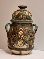 Orientalische Keramik Urne mit Deckel antik anmutend