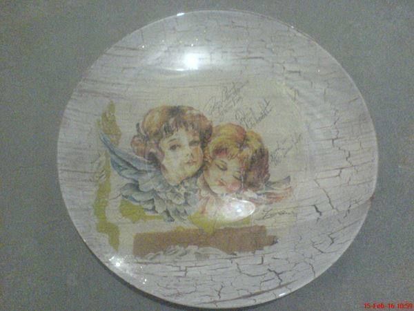 Piatti: schöner Engel Glas Teller 24 cm – Usato da Oftringen venduto da andrax