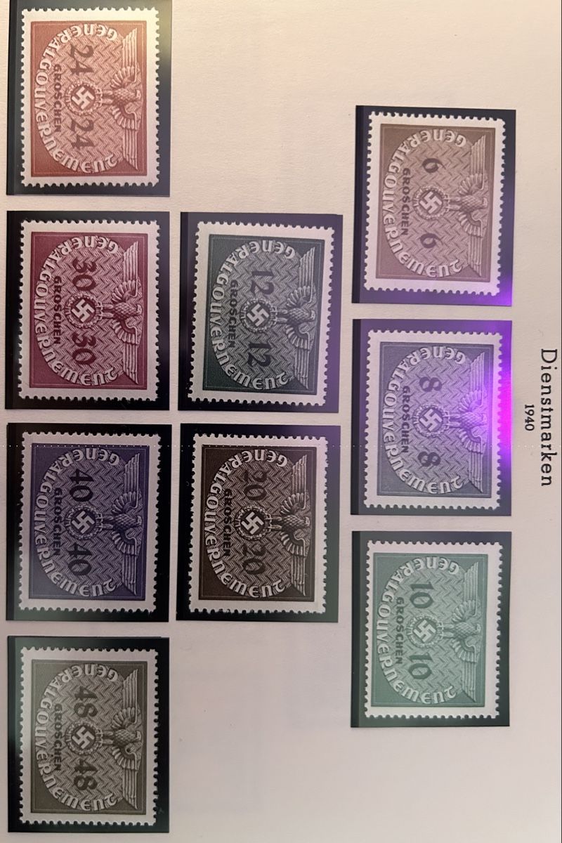 Tutti i francobolli: Generalgouvernement, DR, 1940 Dienstmarken – Nuovo e nell'imballaggio originale da Bern venduto da mon_622y 2