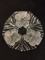 Kristall-Glasplatte  - Servierplatte (Jugendstil)