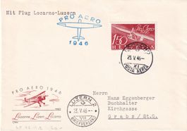 Luftpost 1946 Locarno – Luzern