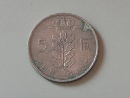 5 Franchi belgi (Belgique-België) del 1950