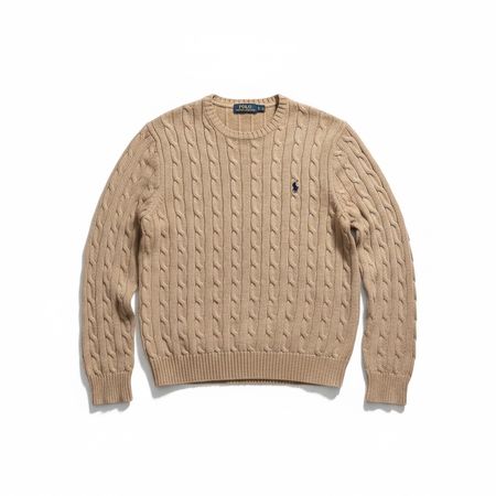 Pull torsadé col rond Polo Ralph Lauren Beige - XL #25