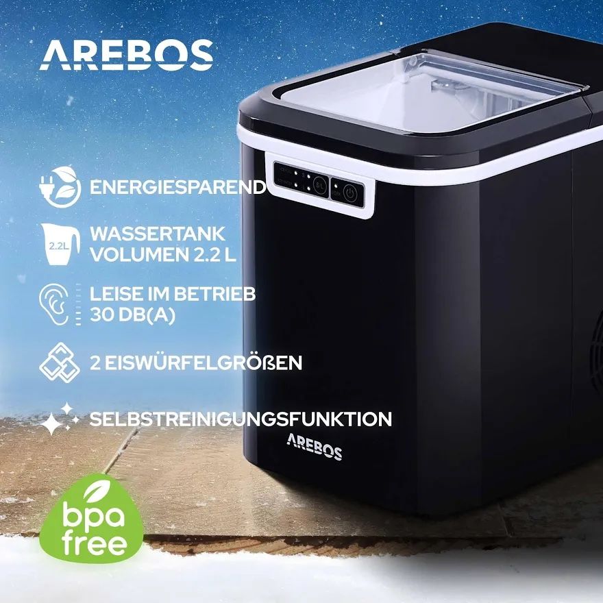 Küchengeräte: Arebos Eiswürfelmaschine 2.2l Neu – Neu (gemäss Beschreibung) aus Nebikon von warendiscount 3