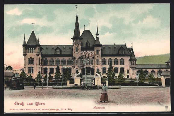 Cartes postales: Bern, Museum mit Strassenpartie und Stra – D'occasion à Berlin par bartko-reher