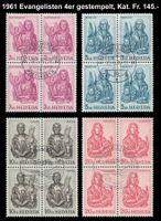 1961 Evangelisten 381-384, 4er Vollstempel Fr. 145.-