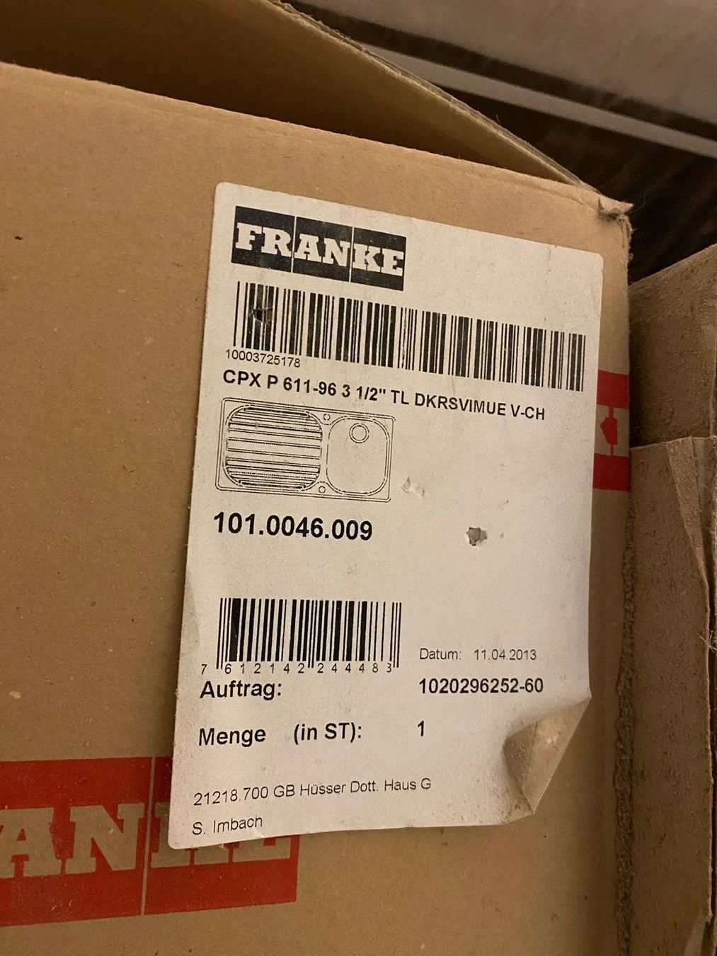 Franke Lavabi & lavandini: Einlegespüle Franke – Nuovo (secondo la descrizione) da Bremgarten AG venduto da Huesser_IA 1