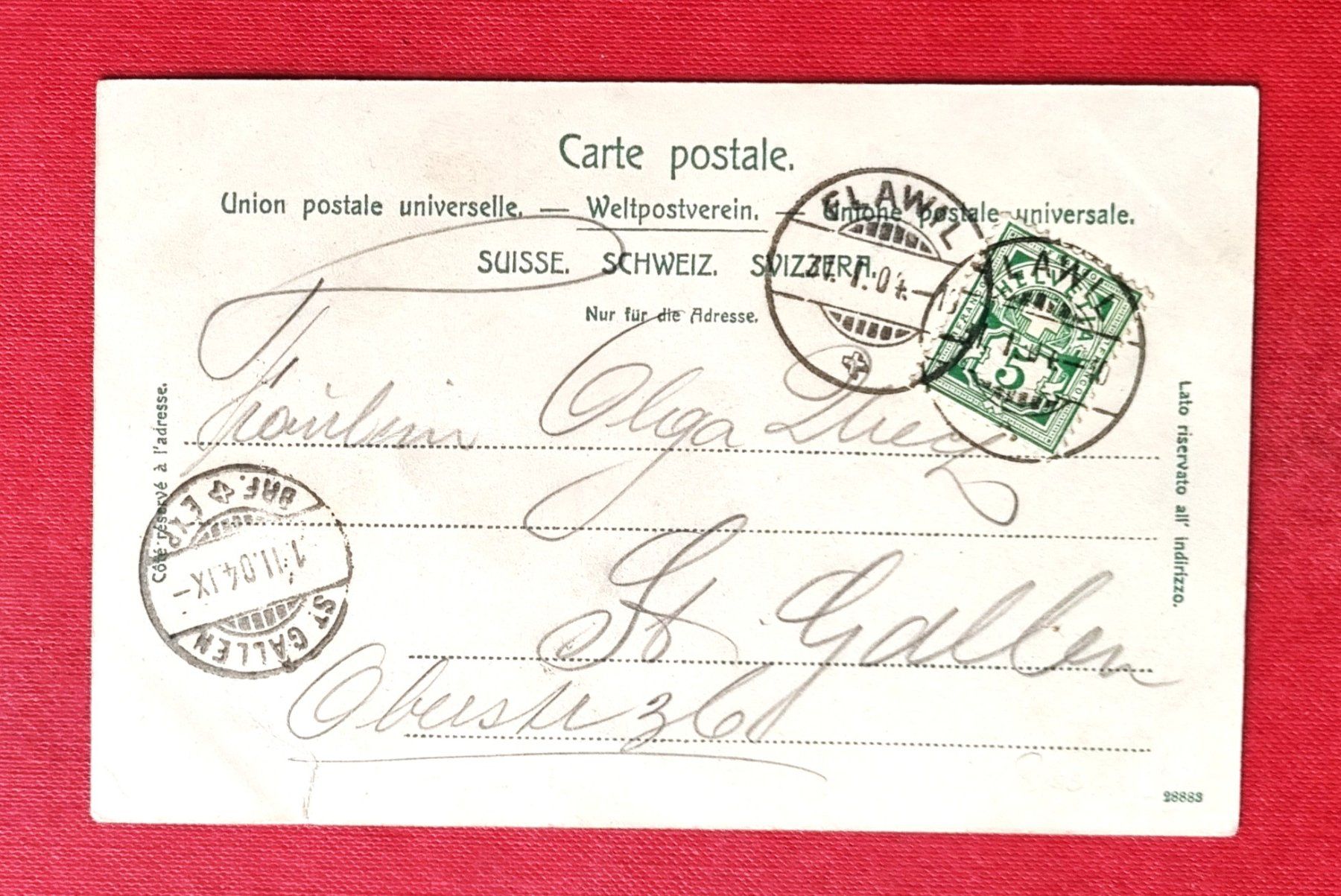 Cartoline postali: Flawil - Dorfpartie - 1904 – Usato da Rothrist venduto da RROENK 1