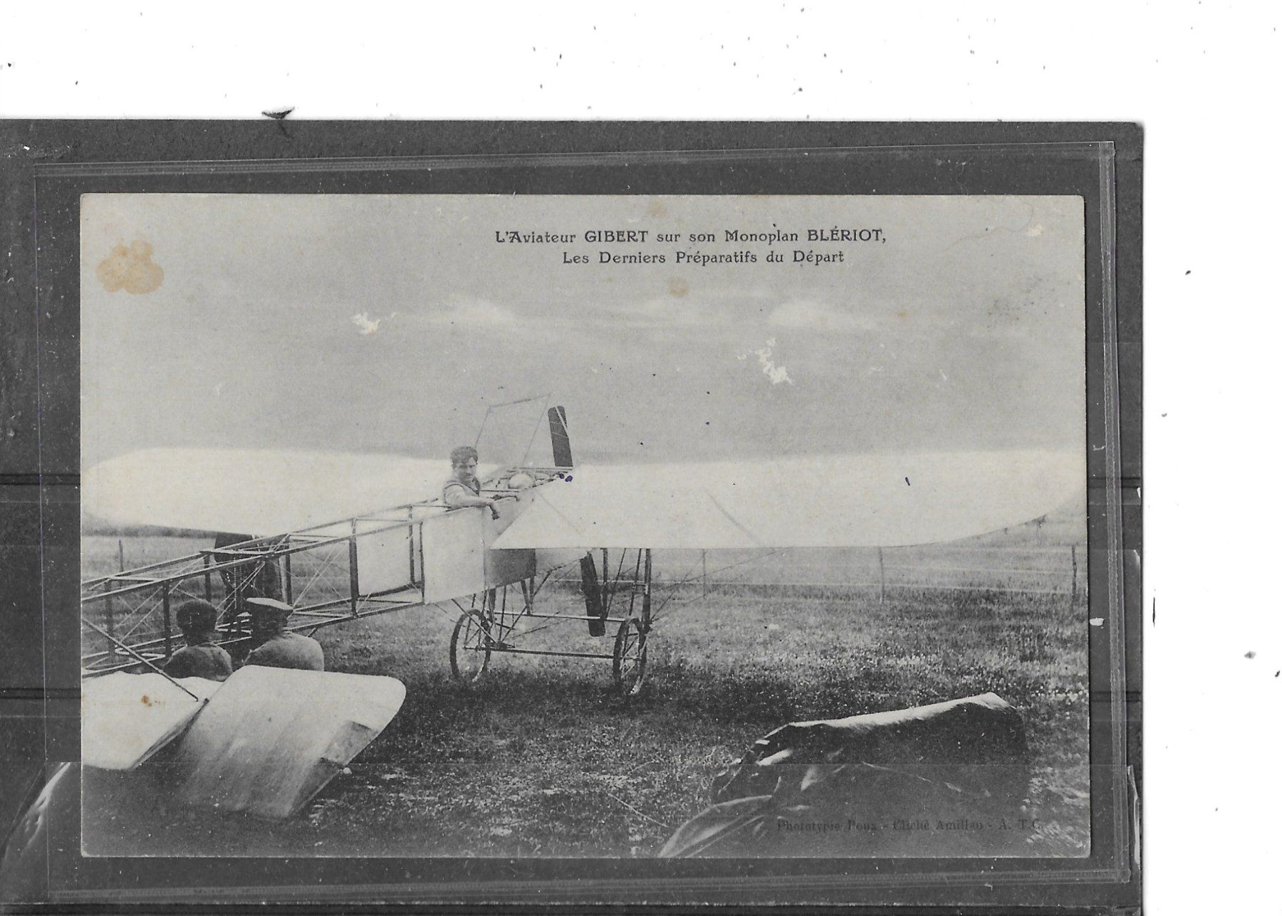 Ansichtskarten: Flugzeug/Monoplan Blériot mit Pilot Gibert – Gebraucht aus Schocherswil von Wilare