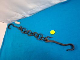 1 antike Kamin Kette mit Kessel Haken, 61cm (LOT3231#AEW0)